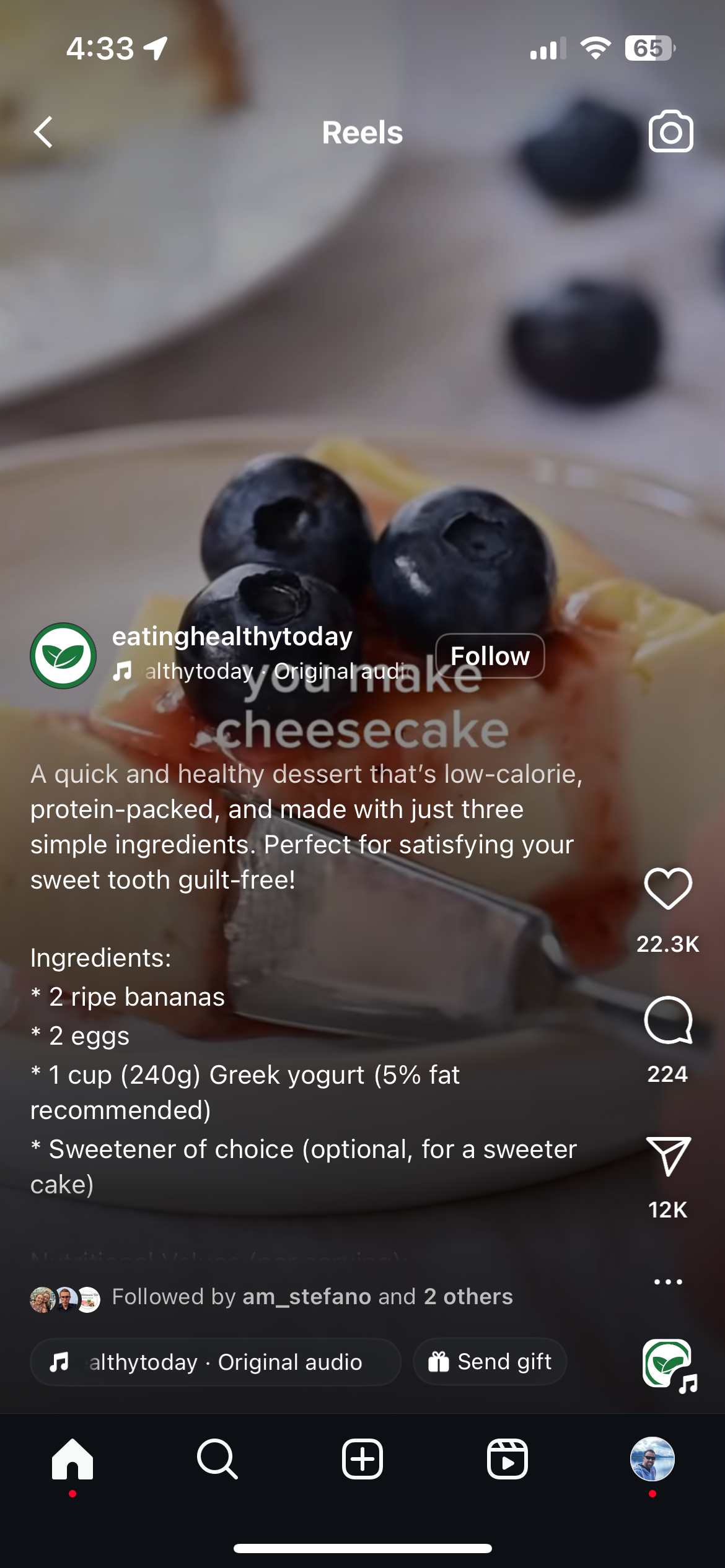 3-Ingredient High Protein Cheesecake