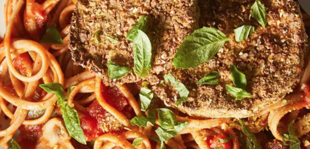 Air-Fryer Eggplant Parmesan with Pasta