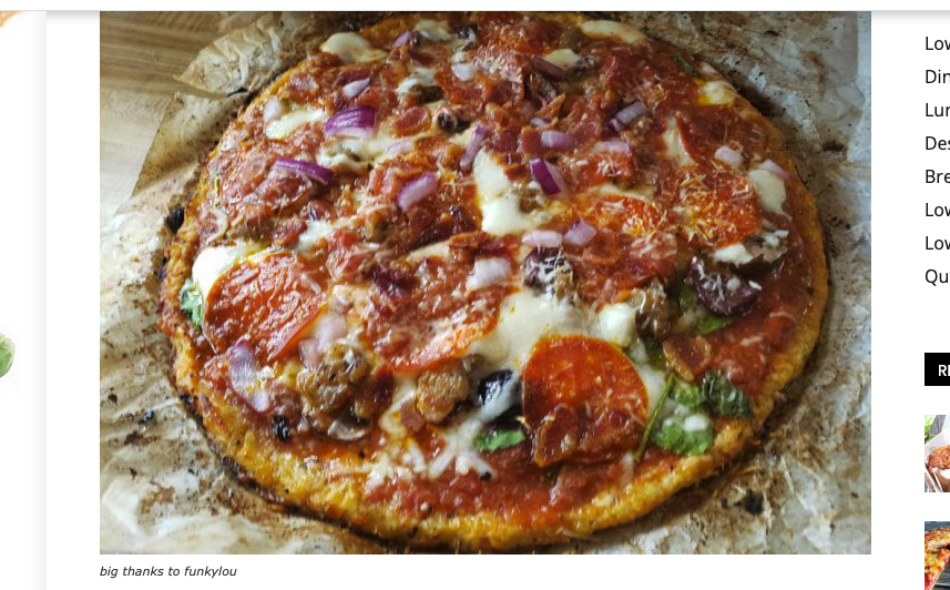 Keto Cauliflower Pizza Crust